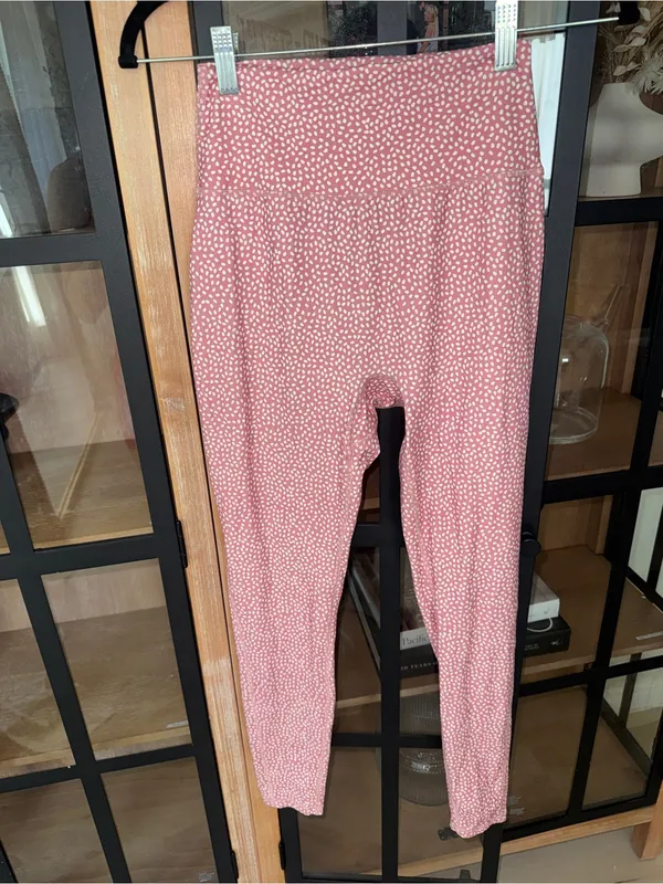 Buffbunny Legacy leggings high waisted rise mauve bossy print dots workout - Image 2