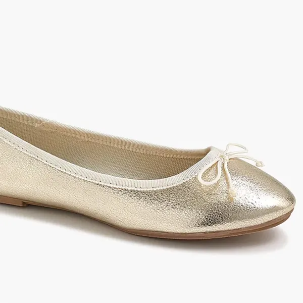 J CREW Crewcuts Women Metallic Gold Ballet Flats - Size K5 / 37 EU / 7 Women' US - Image 4