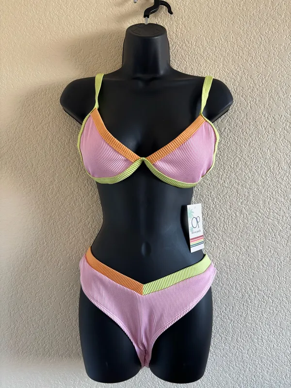 Ocean pacific OP Pink Sorbet Bikini Set NWT - Image 2