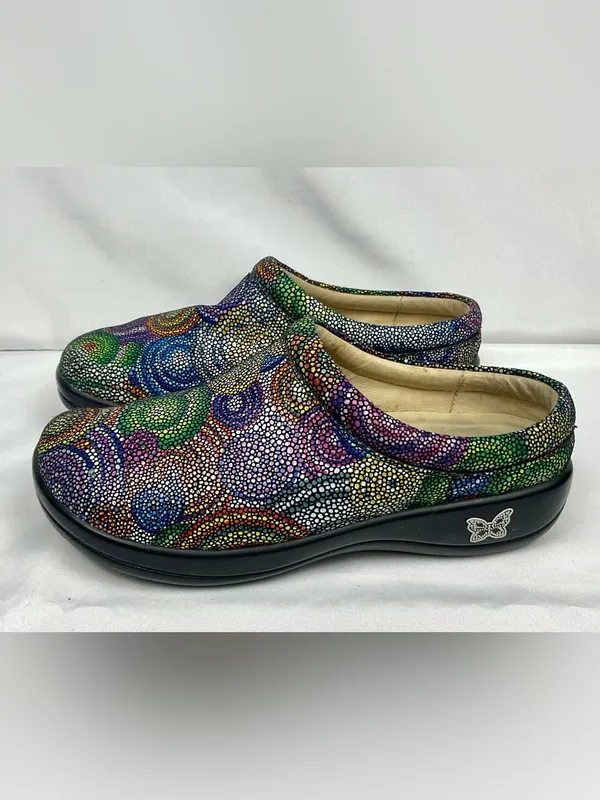 Alegria Kayla Bullseye Mule Clog Sz 38/8 Kay Rainbow Comfort Shoes - Image 2