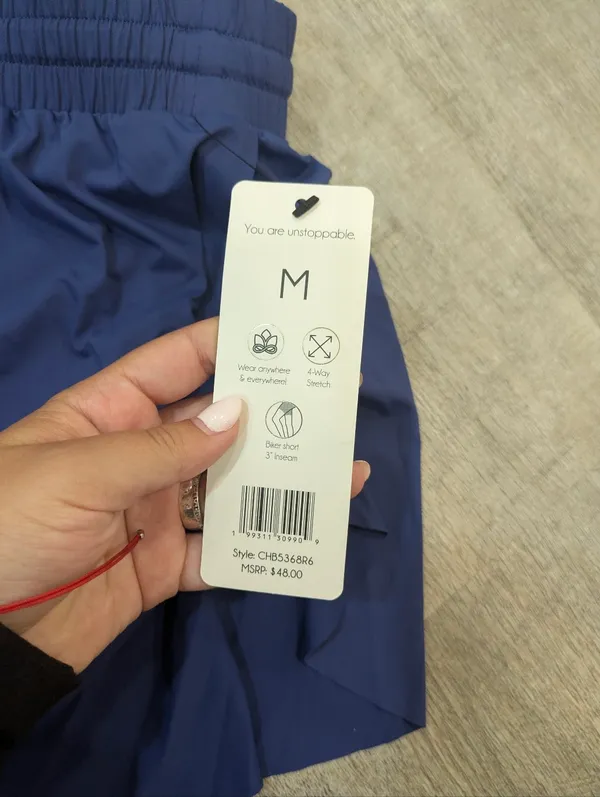 NWT Harmony Balance Blue Athletic Skirt Size Medium - Image 4