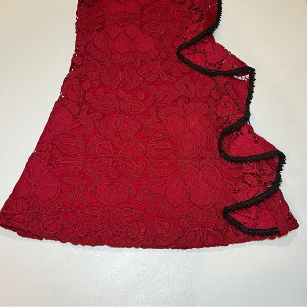 Alexis Red Lace‎ Wide Leg Pants size Medium - Image 3