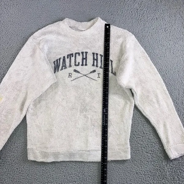 Austins Inc‎ Watch Hill RI Terry Cloth Sweatshirt Women Small Oversized Graphic - Image 4