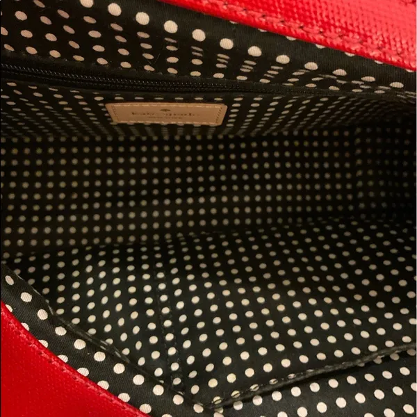 This is a cool stylish Kate spade red leather handbag - Image 9