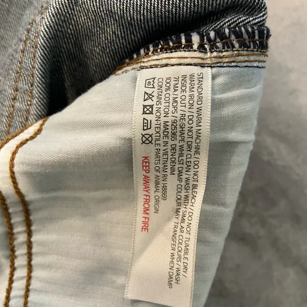 Fat Face Denim Size 18/20 Medium Wash Straight Leg Button Fly Cotton Denim Jeans - Image 13