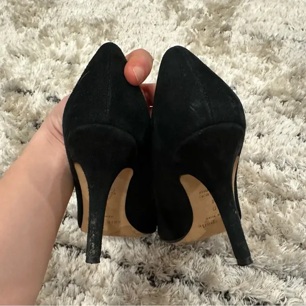 Kate Spade New York Suede Round Toe Pumps in Black - Image 9