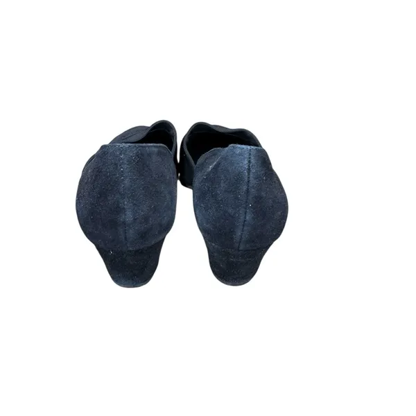 Eileen Fisher Black Suede Flats Pointed Toe Elastic Band Slip On Comfort Shoes‎ - Image 4