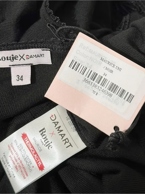 ROUJE PARIS x DAMART Maurice Shirt, Black, FR34/US2 - Image 7