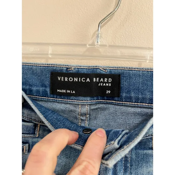 Veronica Beard Beverly‎ High Rise Skinny Flare Jeans Dark Wash Sz 29 - Image 6