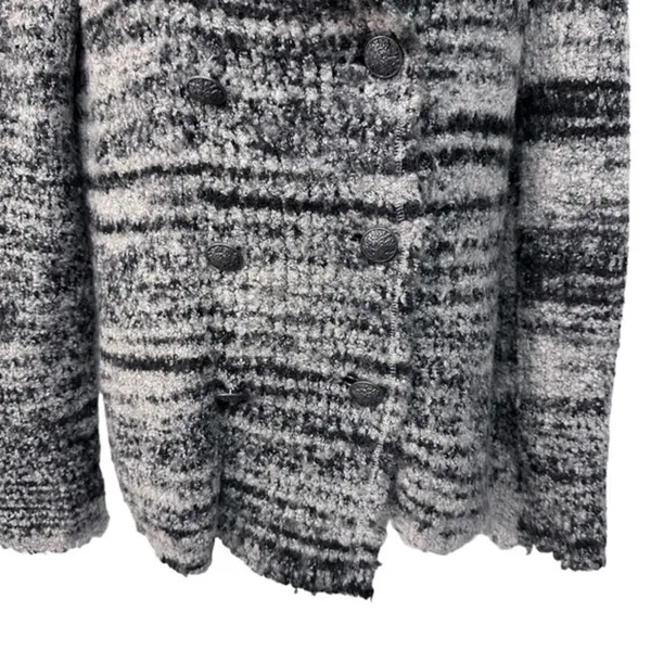 Free People Womens Zebra Yarn Double Breasted‎ blazer Size S - Image 6