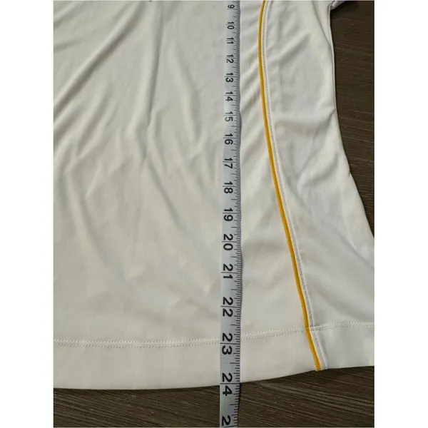 Slazenger White Short-Sleeve Polo with Yellow Piping - Image 8