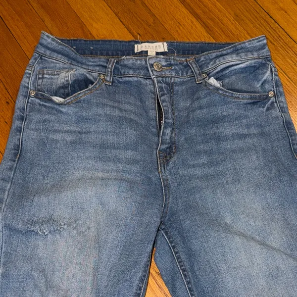 Harper High Rise Distressed Blue Jeans - Image 2