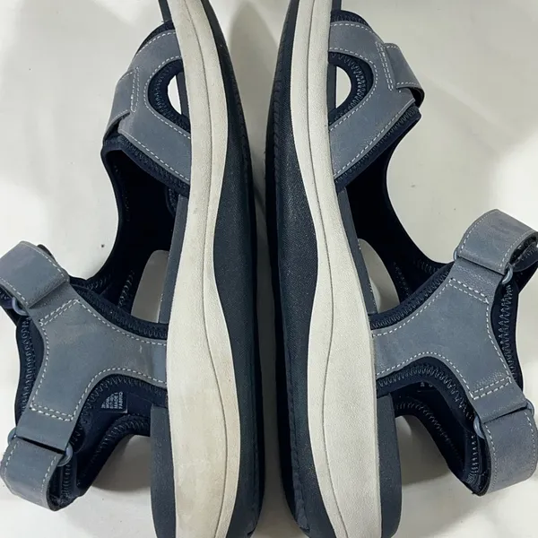 Clarks Cloudsteppers Mira Bay Strappy Sandal Cushion‎ Soft 10m Blue Preowned - Image 8
