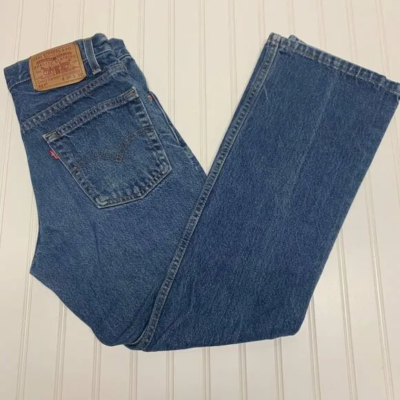 LL Bean Fleece Lined Jeans Sz 14P Double L - Image 2