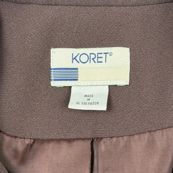 Koret Blazer Women Size 10 Brown 3-Button‎ Structured Office Professional - Image 5