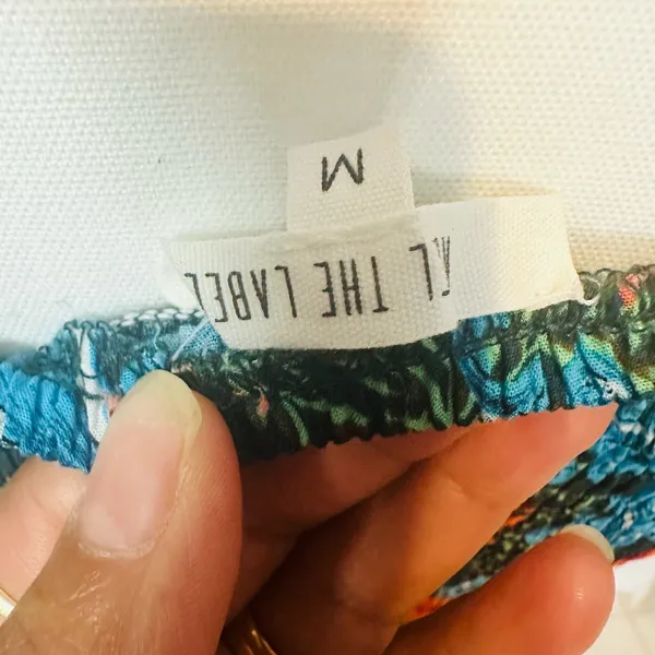 Floral Tiered Maxi Dress in Teal and Orange - Image 4