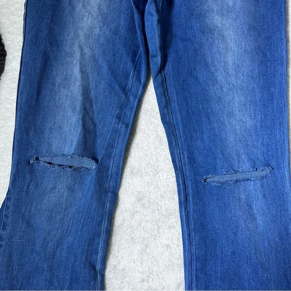 Newbury Kustom Ripped Bellbottom Flare Jeans - Image 4