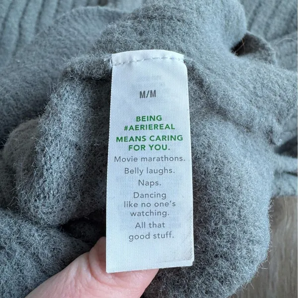 Aerie Green Ribbed Crewneck Sweater - Image 4