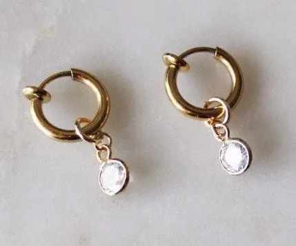 12mm Huggies With CZ Charms - Image 5