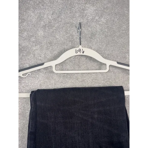 American Eagle Super High Rise Baggy Straight Jeans Womens 2 Long Denim Black - Image 11