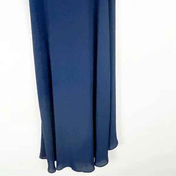 SHOW ME YOUR MUMU Marianne Navy Wrap Flutter Sleeves V-Neck Dress Small Wedding - Image 7
