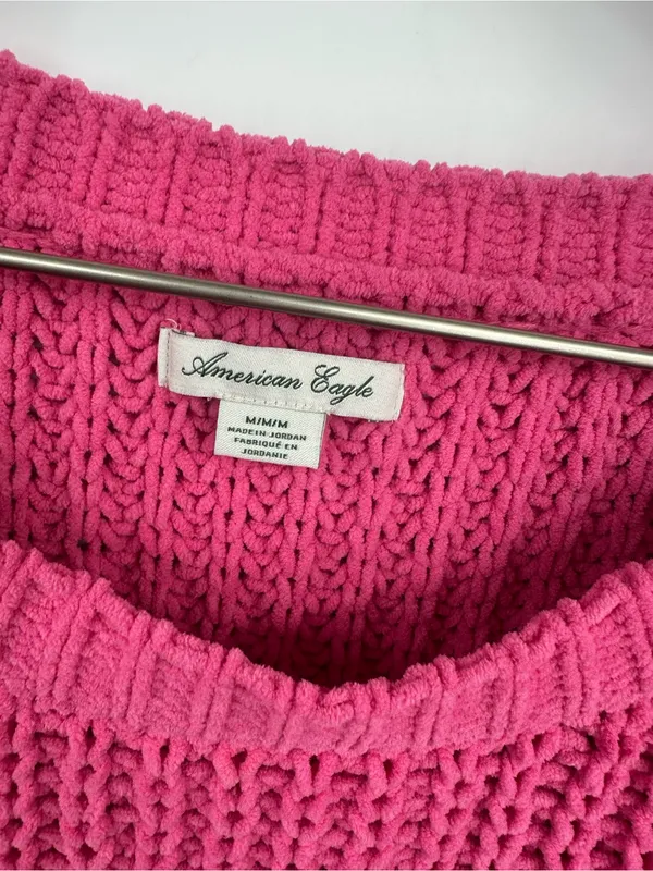 American Eagle Outfitters Pink Boho Baggy Sweater Size Medium - Image 5