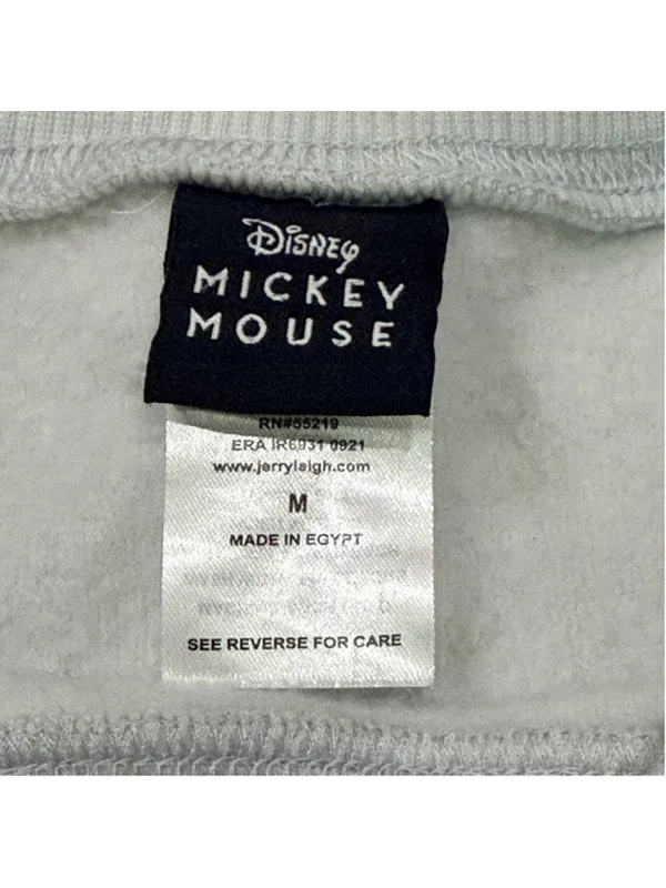 Disney Mickey Mouse Sweatshirt M Gray Crewneck Long Sleeve - Image 4