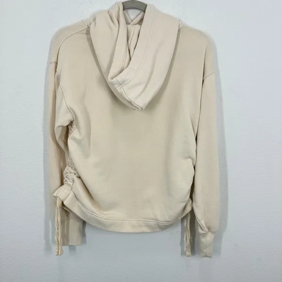 Aerie Women's‎ Size Small Cream Ruched Side Hoodie Sweatshirt Casual Loungewear - Image 9