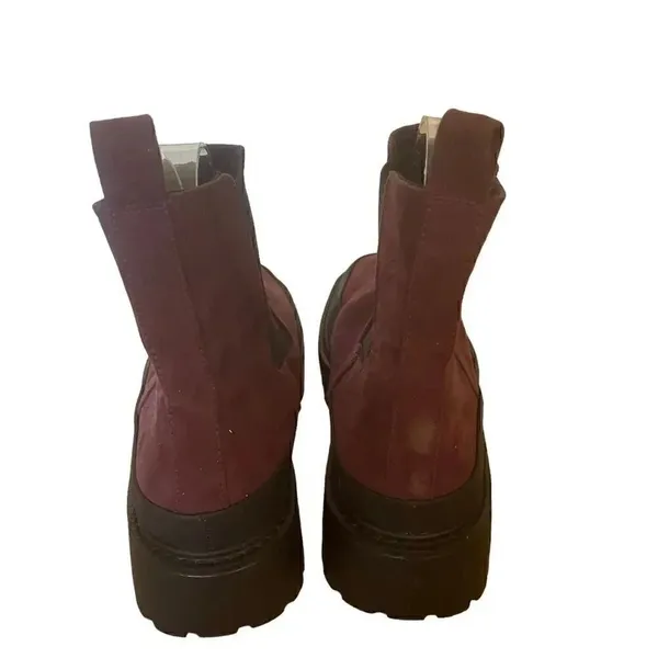 Nordstrom Rack Bellamy Faux Suede Chelsea Boots Wine Womens 8.5 Waterproof - Image 11