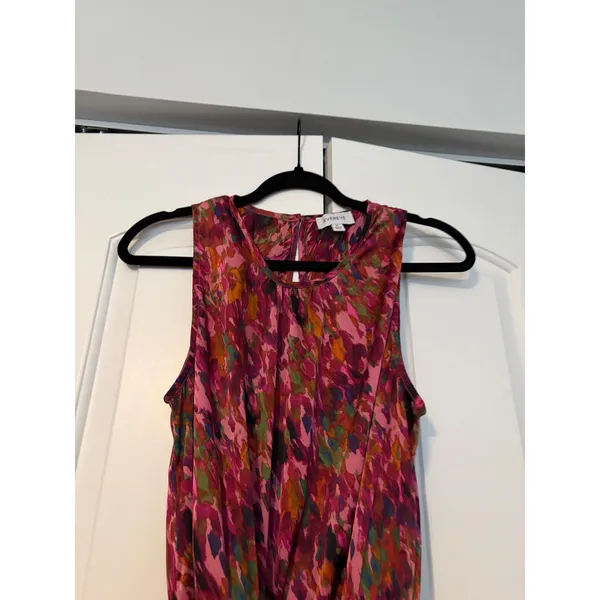 Evereve‎ Floral Print Sleeveless Tie Waist Midi Dress Women's Size M - Image 7
