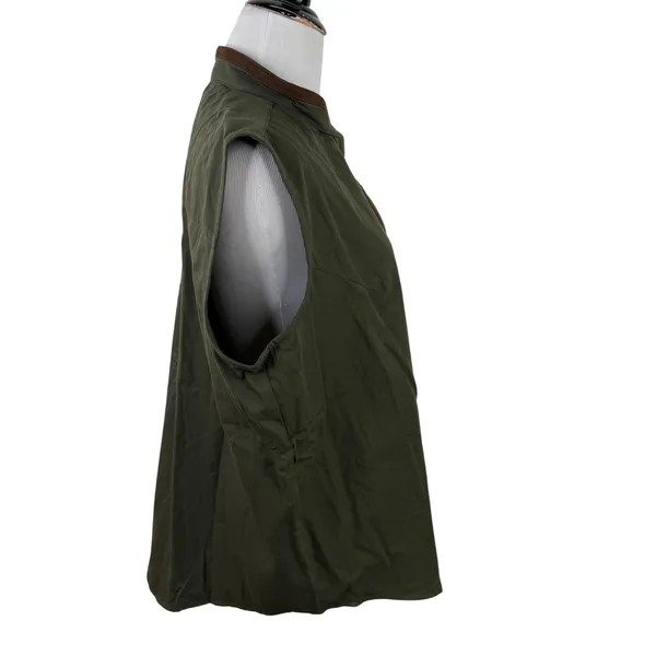 King Ranch Women's Green with Leather Trim Button Up Shirt NWT Size XL - Image 3
