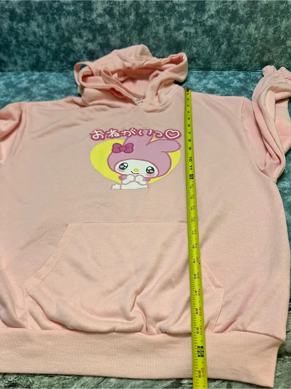 Sanrio Women’s Pink & Yellow My Melody Graphic Hoodie M - Image 5