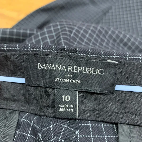 Banana Republic Sloan Crop Pants Womens Size 10 Plaid Checkered Career Office‎ - Image 6