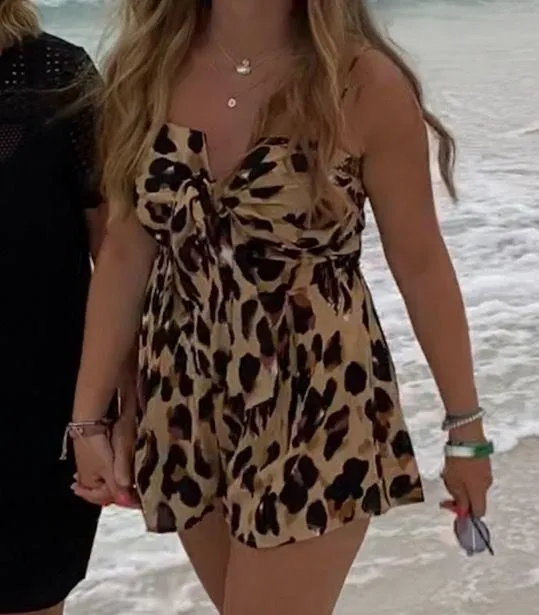 Boutique Cheetah Print Romper - Image 2