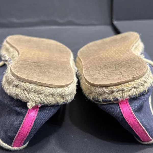 Lilly Pulitzer Preppy Nautical Beach Designer‎ Espadrille True Navy Seahorse 6 - Image 14