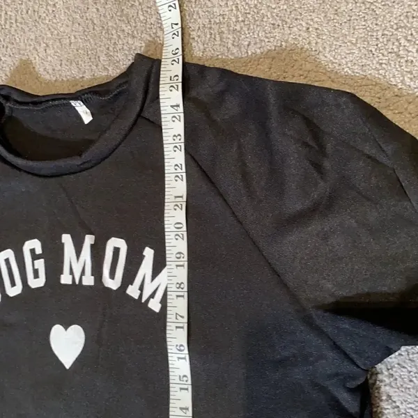 Women’s Black Dog Mom Sweater Size L - Image 6