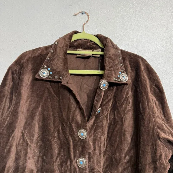 Don't Mess With Texas Brown Vintage Western Jacket Sz XL - Image 3