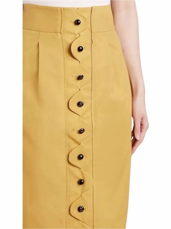 Anthropologie Maeve Ada Button-front Pencil Skirt Size 2 EUC - Image 4