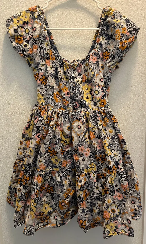 American Eagle Floral Button-Front Mini Dress - Image 2