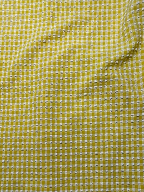 Urban Outfitters Mary Gingham Mini Dress S Yellow Textured Cottagecore Sundress - Image 11