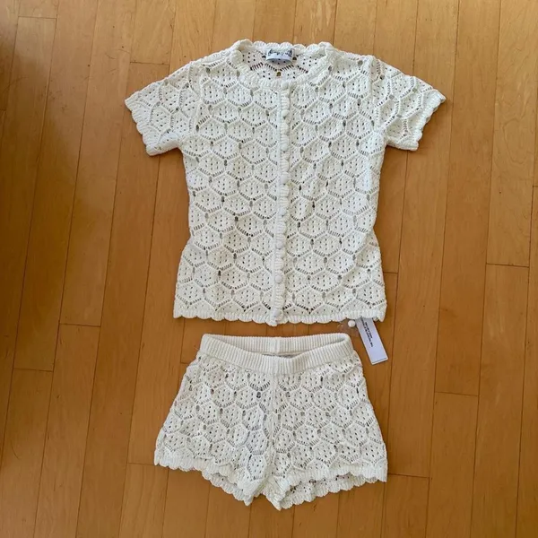 Princess Polly Sun Still Shines white crochet set - Image 2