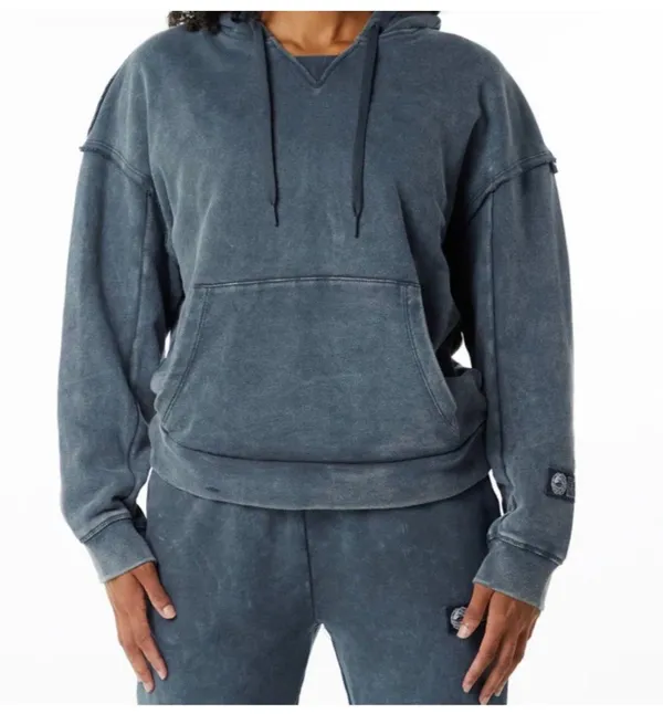 Alphalete Women’s Terry Oversized Hoodie - Blue Topaz ,Size Medium - Image 3