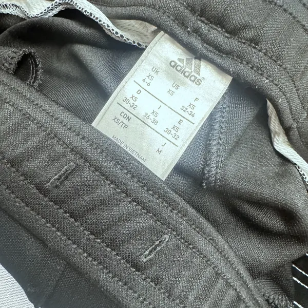 Adidas Tapered Joggers Black Trio Sweatpants Ankle Zip Climacool Track Pants XS - Image 7