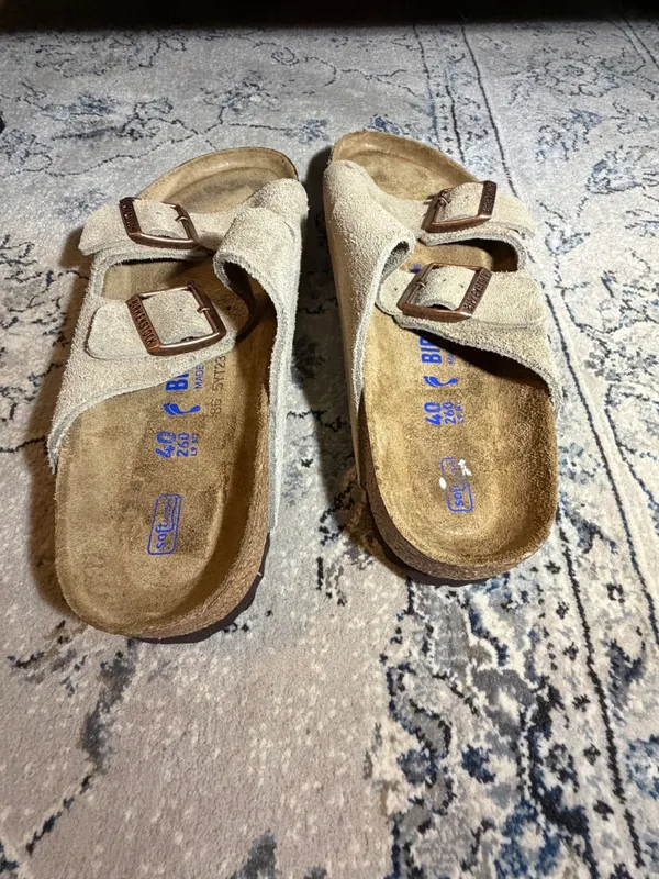 Birkenstock Arizona Suede Sandals Taupe - Image 6