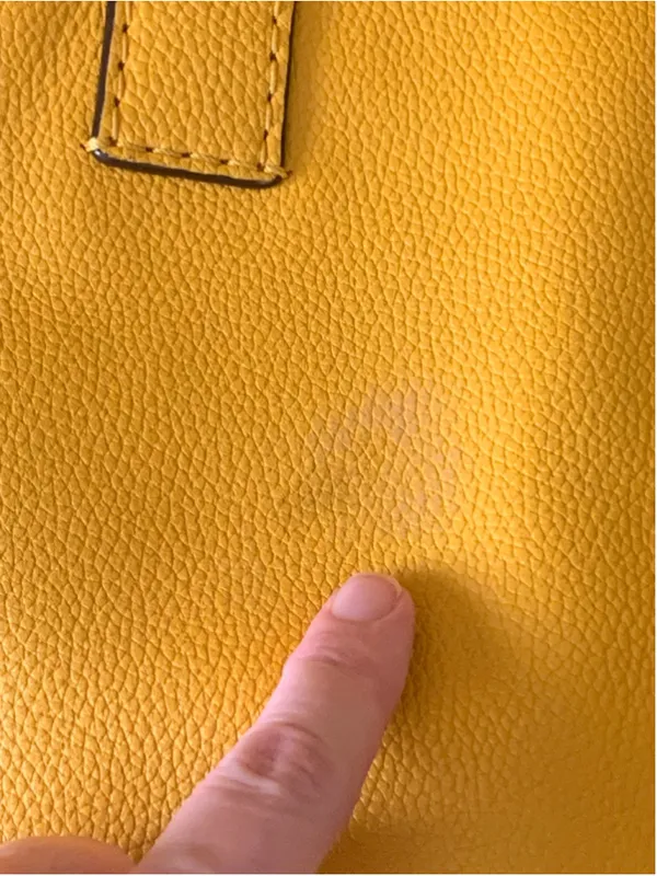 Kate Spade Margaux Saffron Yellow Satchel – Pebbled Leather Crossbody Tote - Image 4