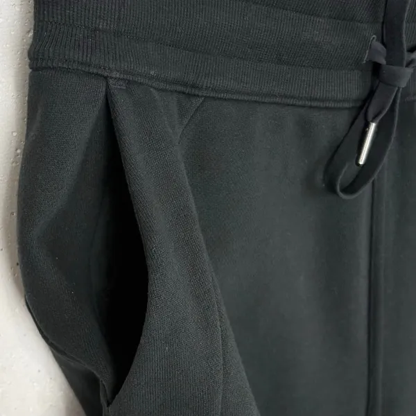 Lululemon Scuba High Rise Cropped Jogger Cotton Terry Drawcord Black Size 8 - Image 10