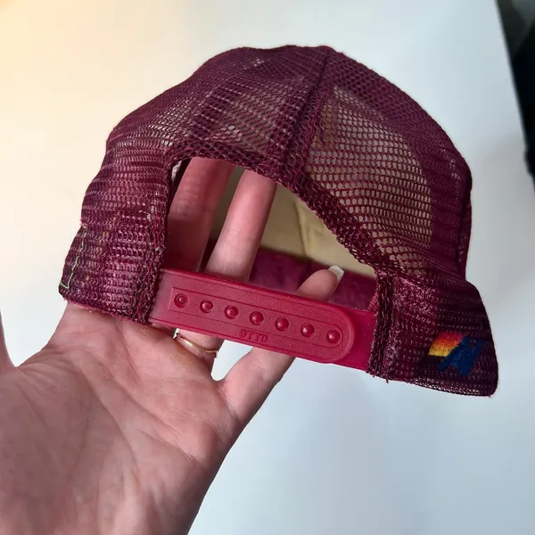 Aviator Nation Vintage Trucker Bolt Hat Maroon One Size - Image 4