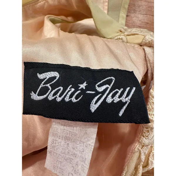 Bari Jay Vintage 60s 70s Lace Bodice Maxi Dress Gown - Image 7