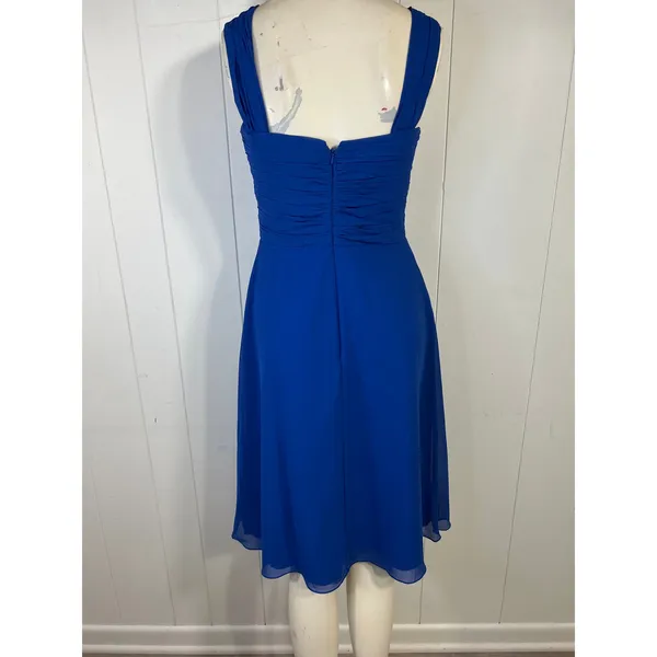 Bill Levkoff Bridesmaid Dress Wedding Short Gown Chiffon Sleeveless 8 - Image 4