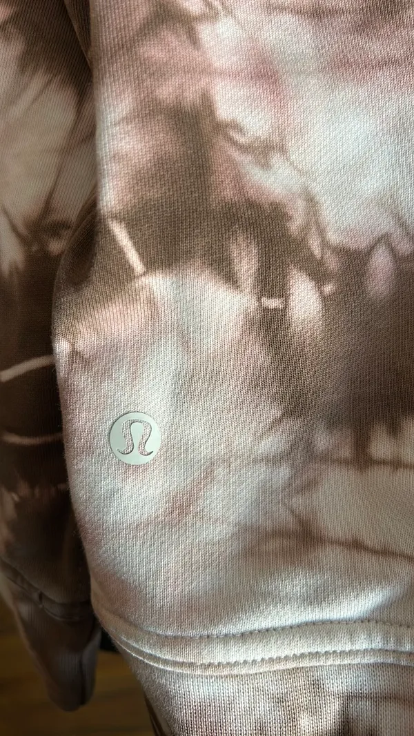 Lululemon All Yours Hoodie Tie-Dye Brown & White Cotton Womens Size 4 NWOTS - Image 4